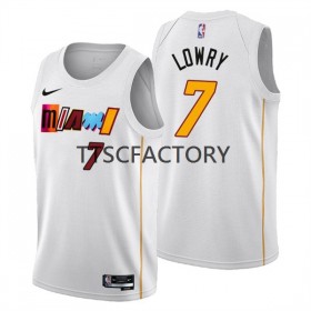 Dres Miami Heat Kyle Lowry 7 Nike 2022-23 City Edition Bijela Swingman - Muške